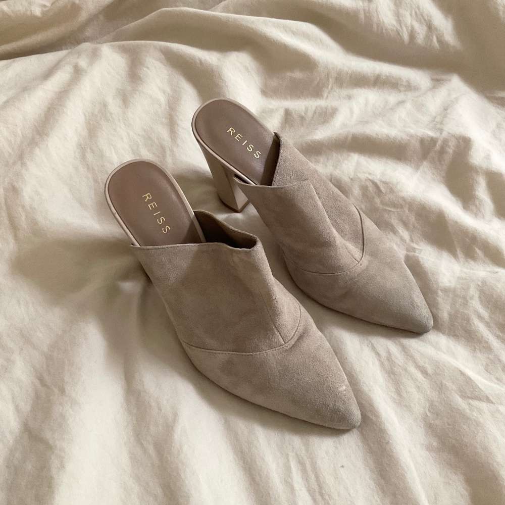 Reiss Suede Mules- EU 40